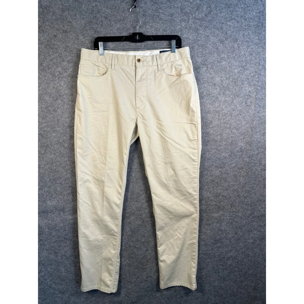 Polo Golf‎ Ralph Lauren Mens Khaki Tan Tailored Fit Stretch Chino Pants 33/32